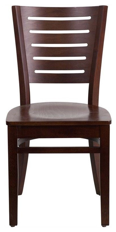 Flash Furniture Darby Restaurant Dining Chair in Walnut   Transitional   Dining Chairs   by Beyond Stores  Houzz