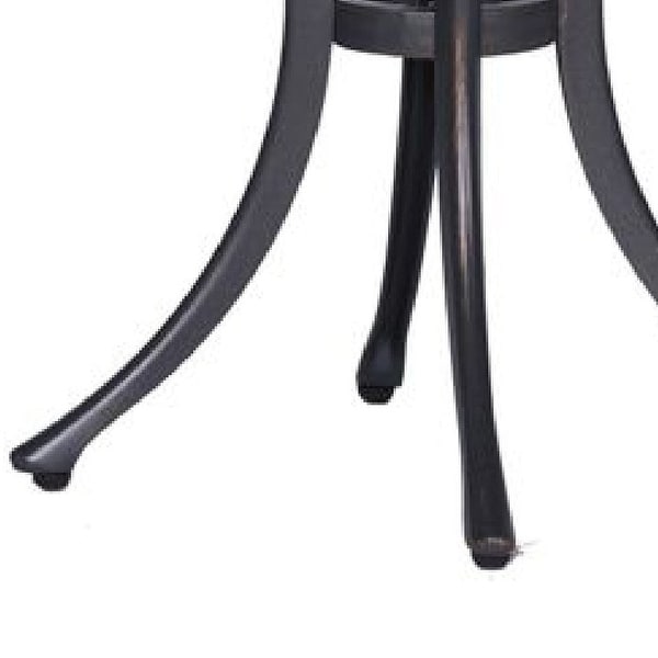 21 Inch Arbor Metal End Table with Curved Legs， Gunmetal Gray - 21.06 L X 21.06 W X 21.06 H