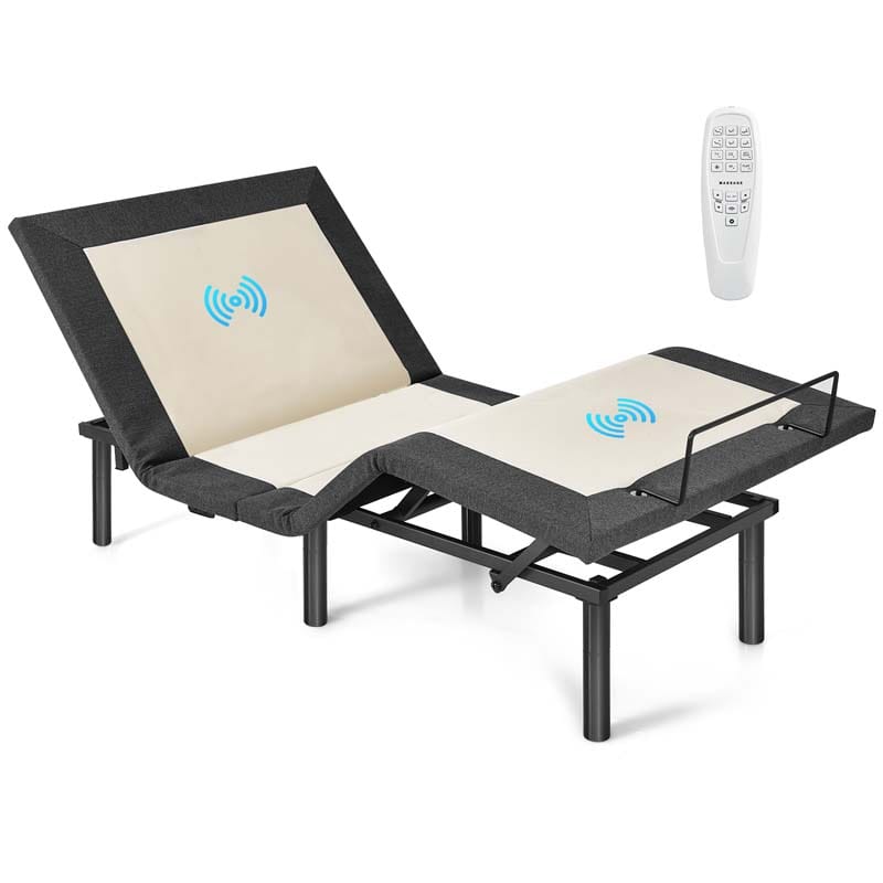 Adjustable Bed Base with Wireless Remote, Zero Gravity Smart Electric Bed Frame with Massage Modes