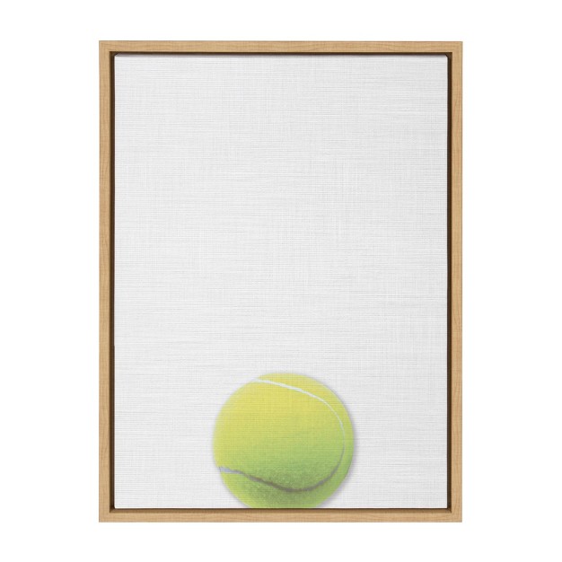 X 24 quot Sylvie Color Tennis Ball Portrait framed Canvas Natural Designovation