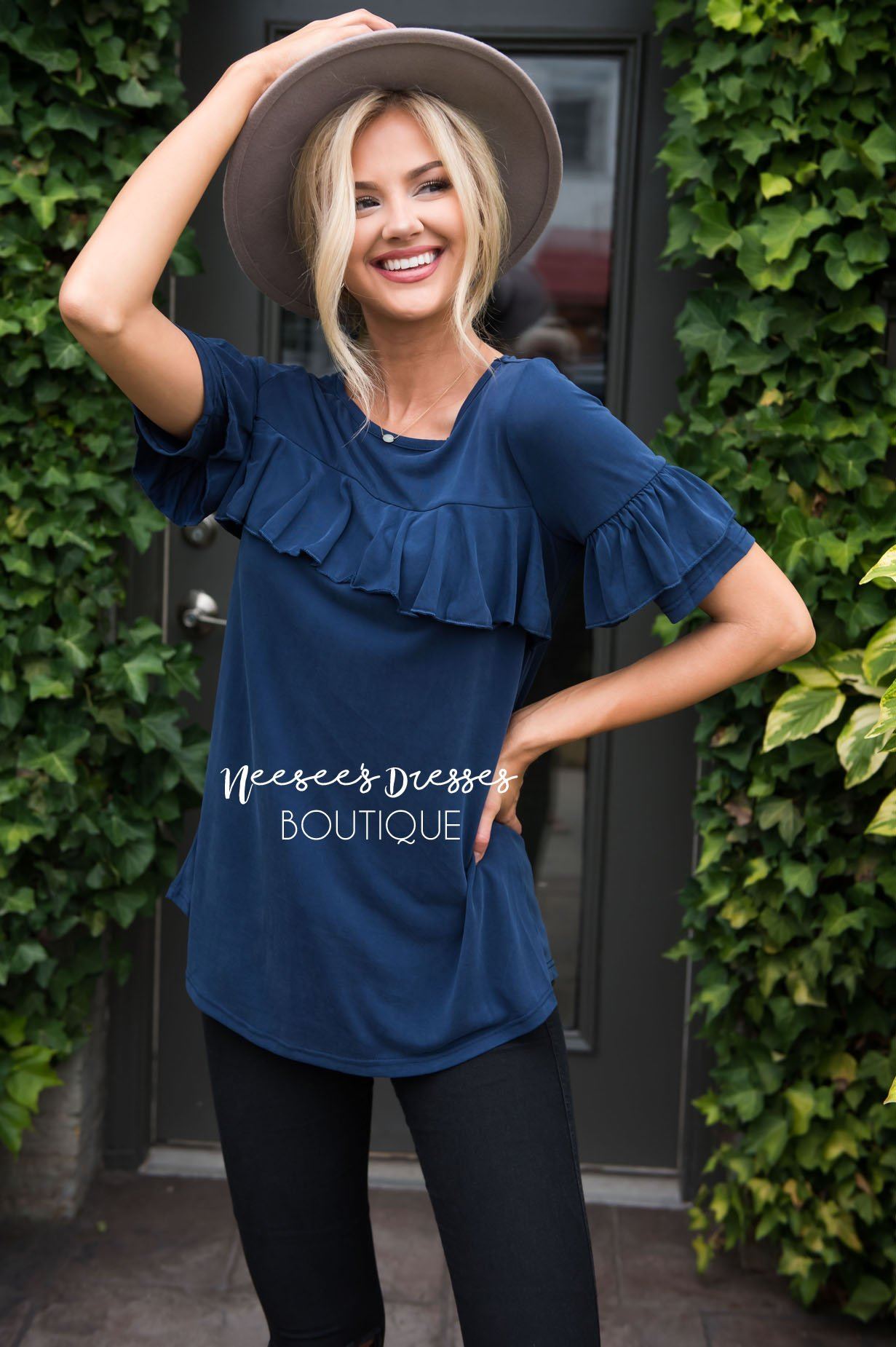 Grateful Heart Ruffle Top