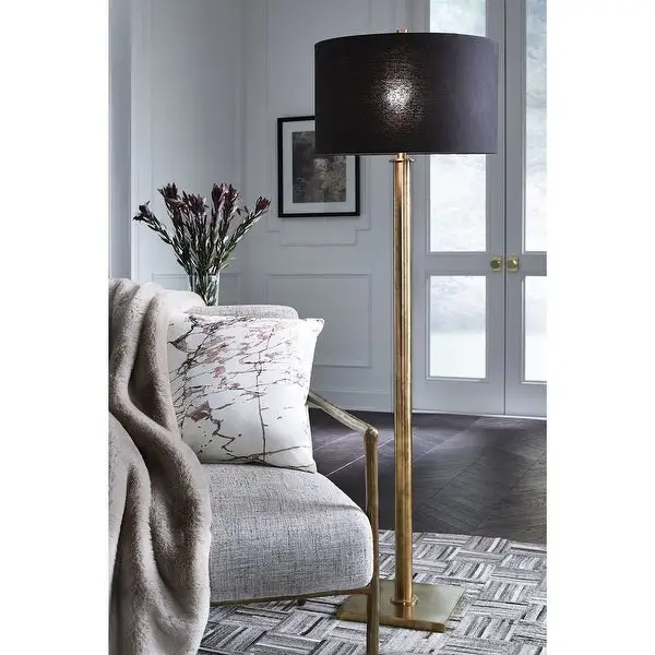 Signature Design by Ashley Jenton Antique Brass Finish Metal Floor Lamp - 20