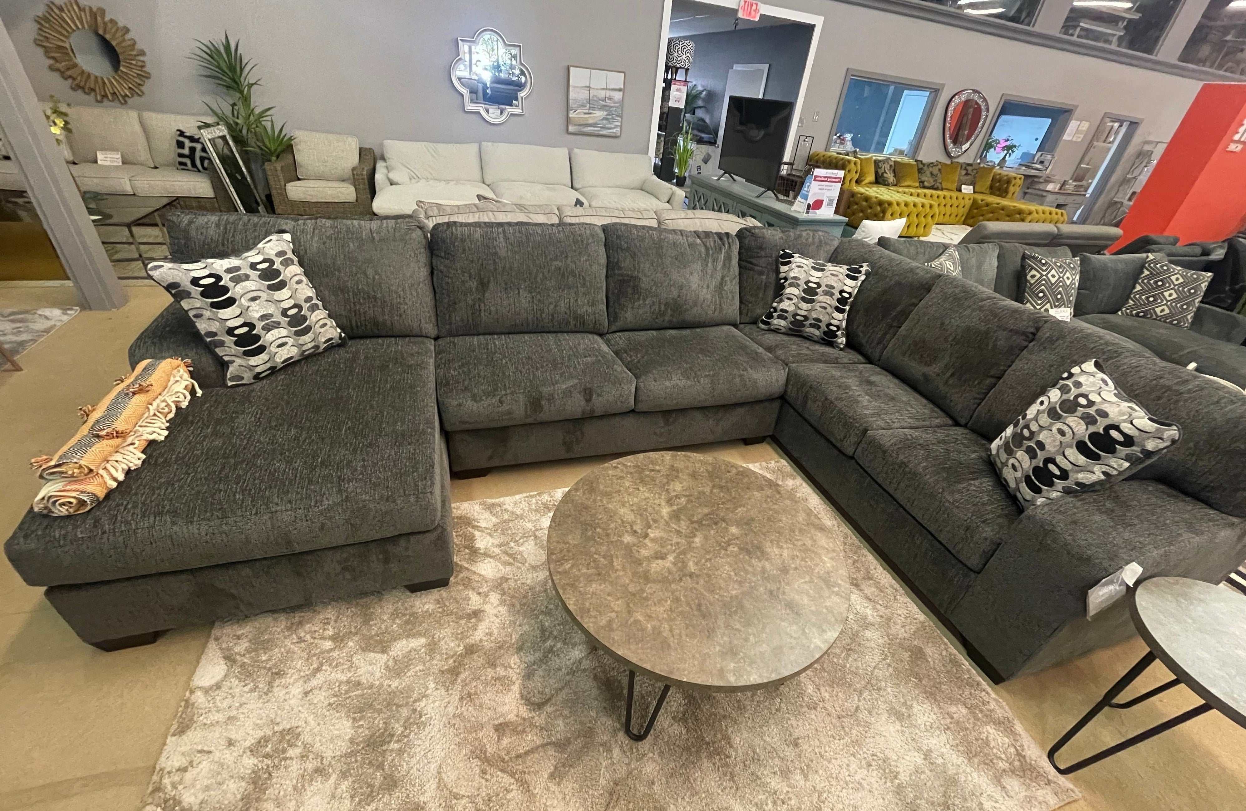 (Online Special Price) Ballinasloe Smoke 3pc Sectional w/ LAF Chaise