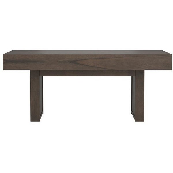 Rectangular Wooden Top Coffee Table with 1 Hidden Side Drawer，