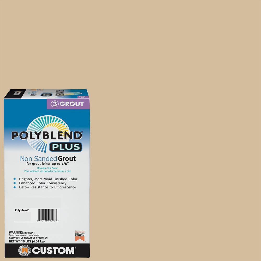 Custom Building Products Polyblend Plus #122 Linen 10 lb. Unsanded Grout PBPG12210