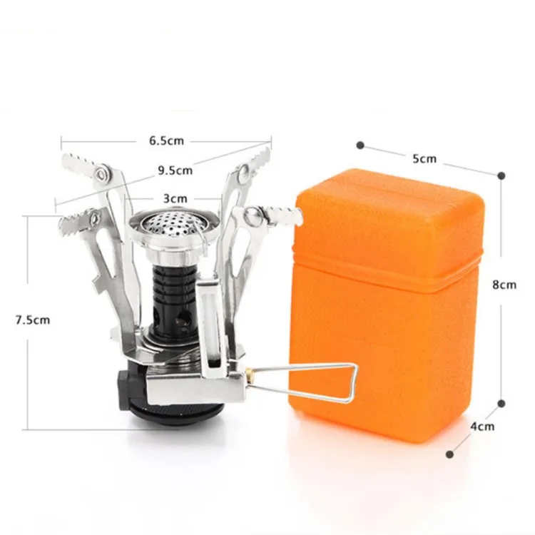 Wholesale Outdoor Mini Gas Burner Windproof Camping Stove Portable Folding Ultralight Tourist Equipment For Hiking