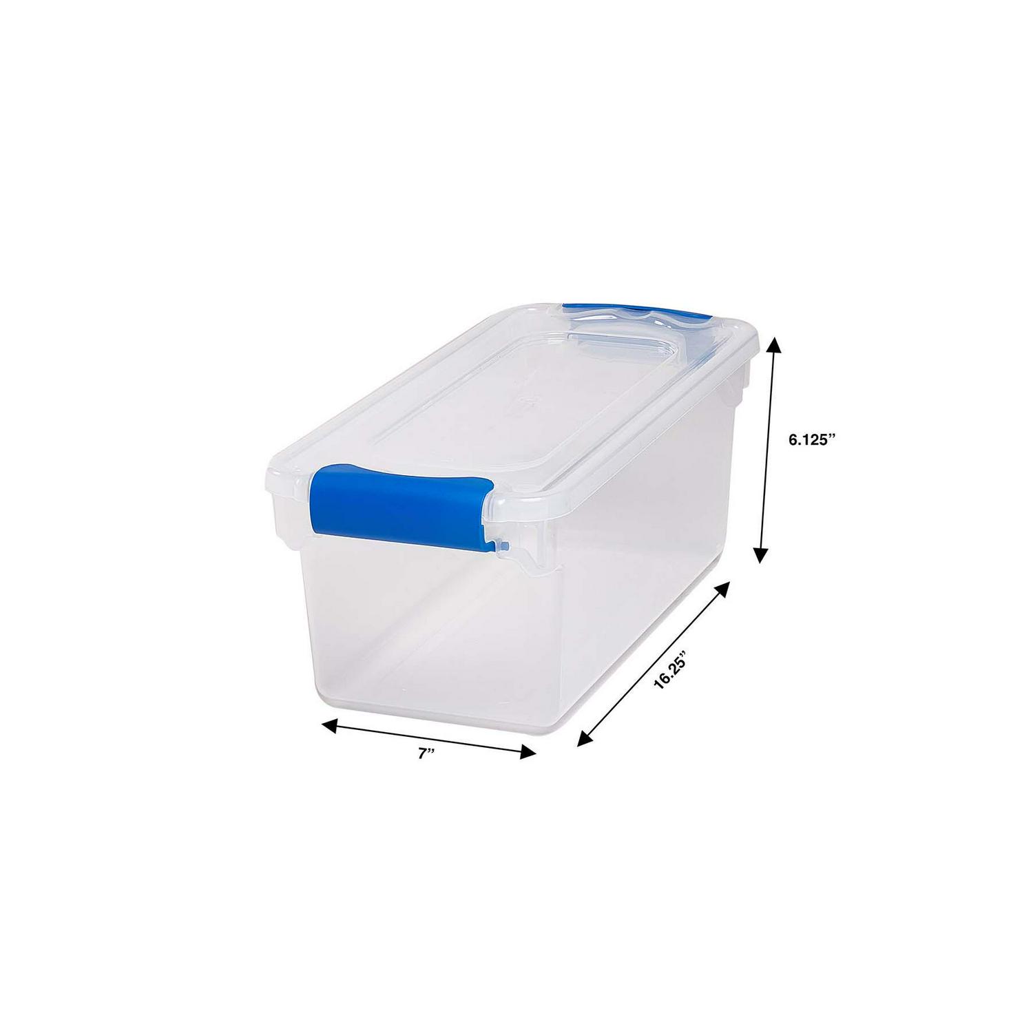 Homz 75qt Latching Plastic Storage Container Clear