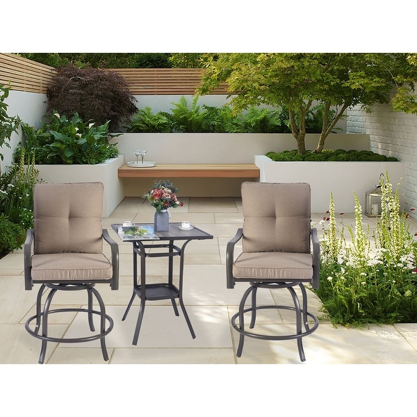 Kozyard Isabella High Swivel Bar Stools/Chair Set