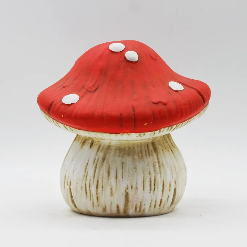 garden supplies wholesales Custom Cute red Large mushroom statue ornament for Garden Decoration