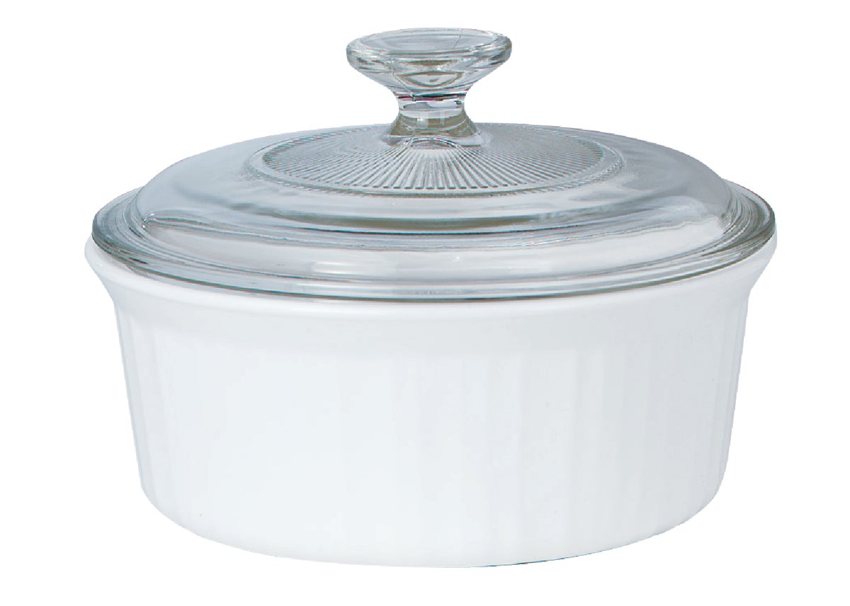 Corningware Covered Casserole Dish 1-1 2 Qt French White