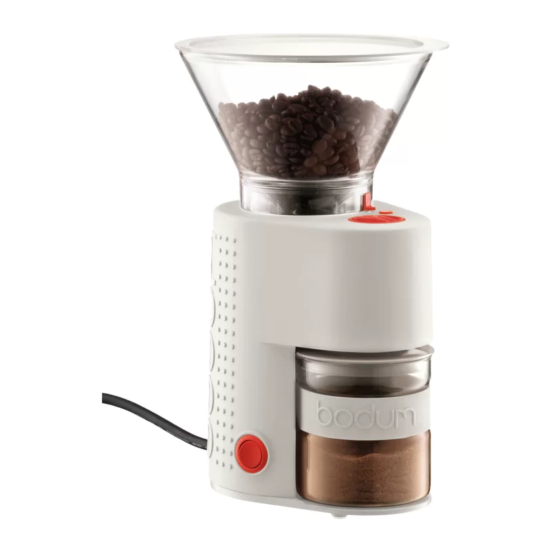 bodum Bistro Burr Coffee Grinder， 1 EA， White