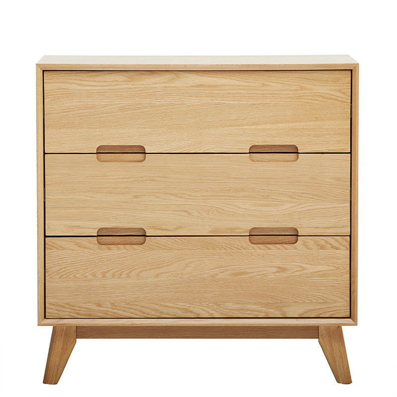 JAREL Chest of 3 Drawers 85cm Natural