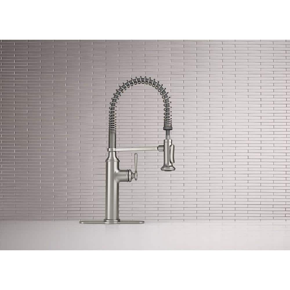 Kohler Sous Pro-Style Single-Handle Pull-Down Sprayer Kitchen Faucet In Vibrant Stainless