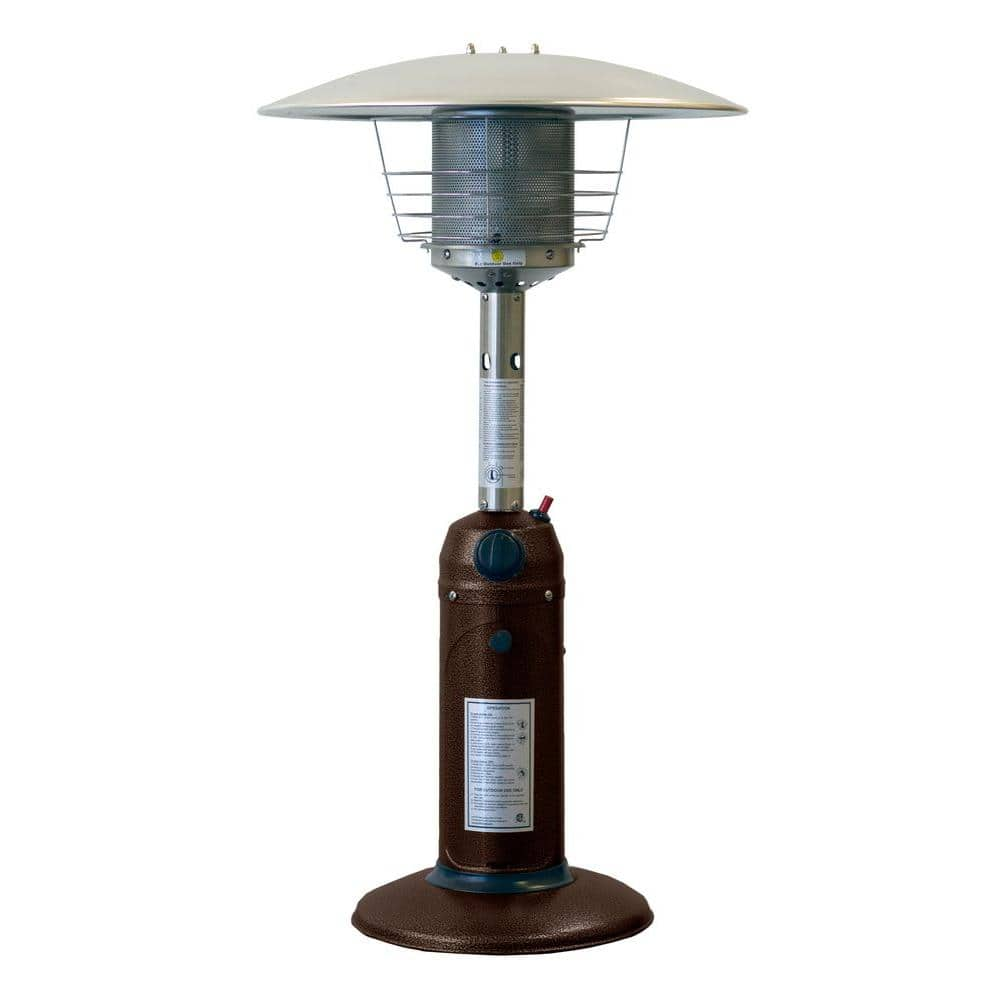 AZ Patio Heaters 11,000 BTU Portable Hammered Bronze Propane Patio Heater HLDS032-CG