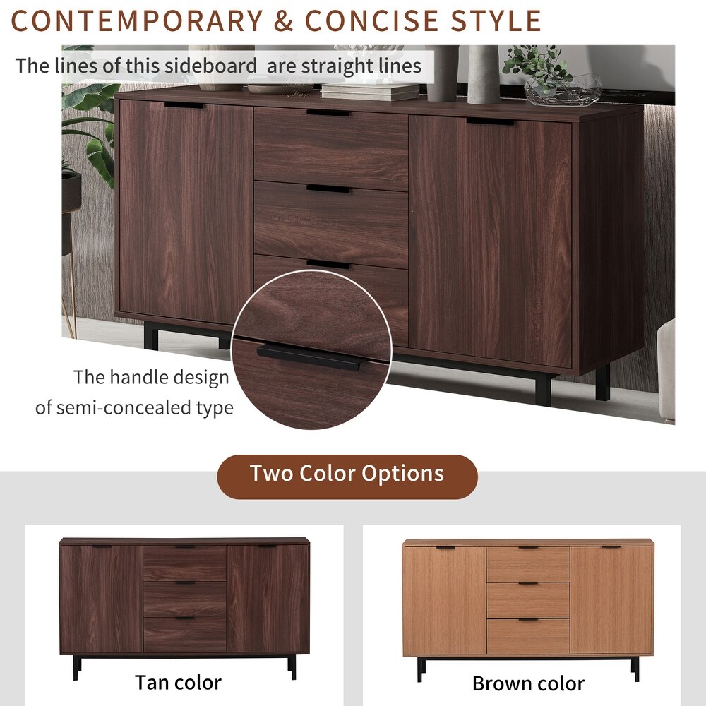 Sideboard Particleboard with Wood Grain Stickers