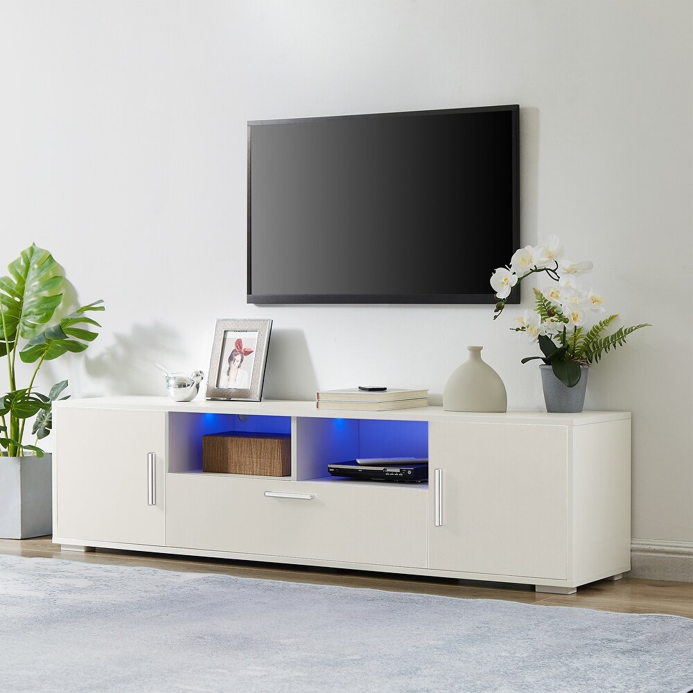 TV Stand Gaming Entertainment Center for Living Room  Television Cabinet Media Console with LED Lights for up to 65\