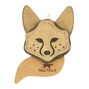 Tall Tails 4 Natural Leather Fox Dog Toy