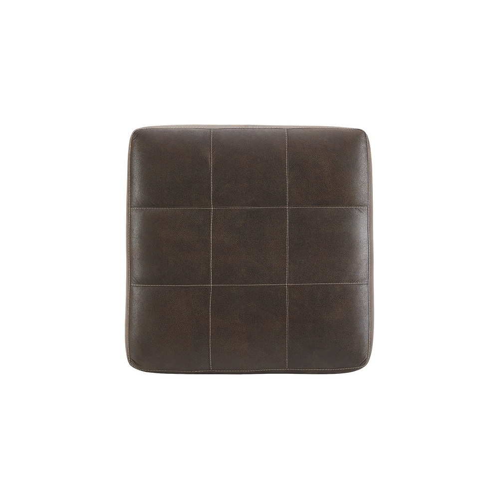 Navi Contemporary Chestnut Oversized Ottoman