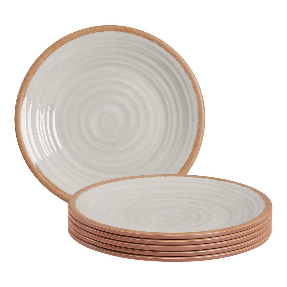 Home Decorators Collection Azria Melamine Salad Plates in Ivory (Set of 6) PAN1085MSRSI