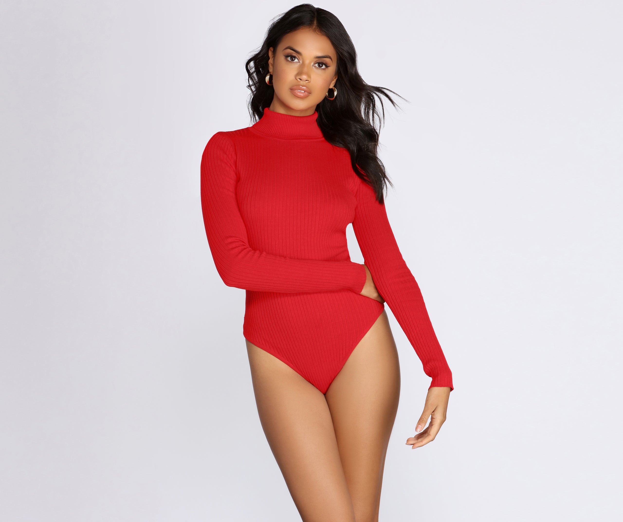 Keep It Cozy Turtleneck Sweater Bodysuit