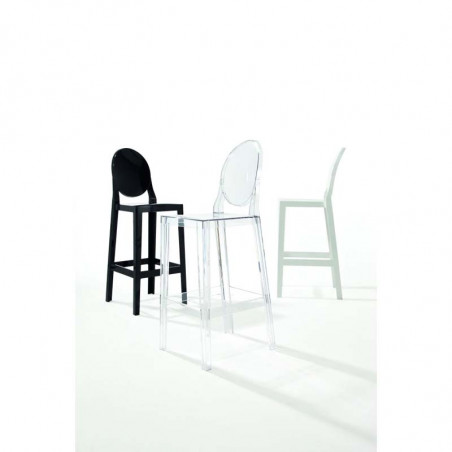 Tabouret haut One more dossier médaillon KARTELL - Tabouret de bar H65CM