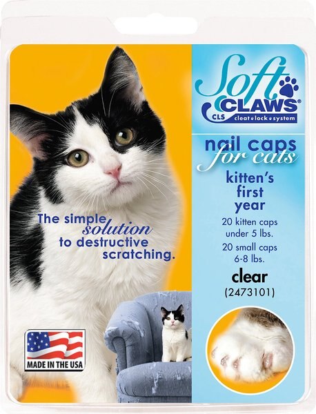 Soft Claws Nail Caps for Kittens， 40 Count