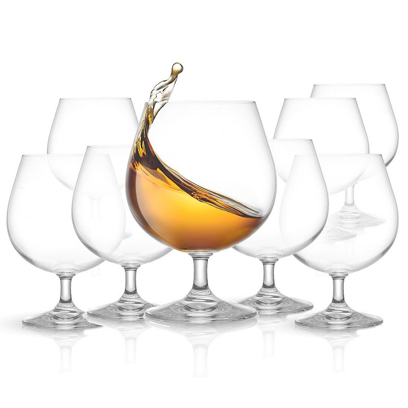 JoyJolt Cask 8-pc. Crystal Brandy Glass Set