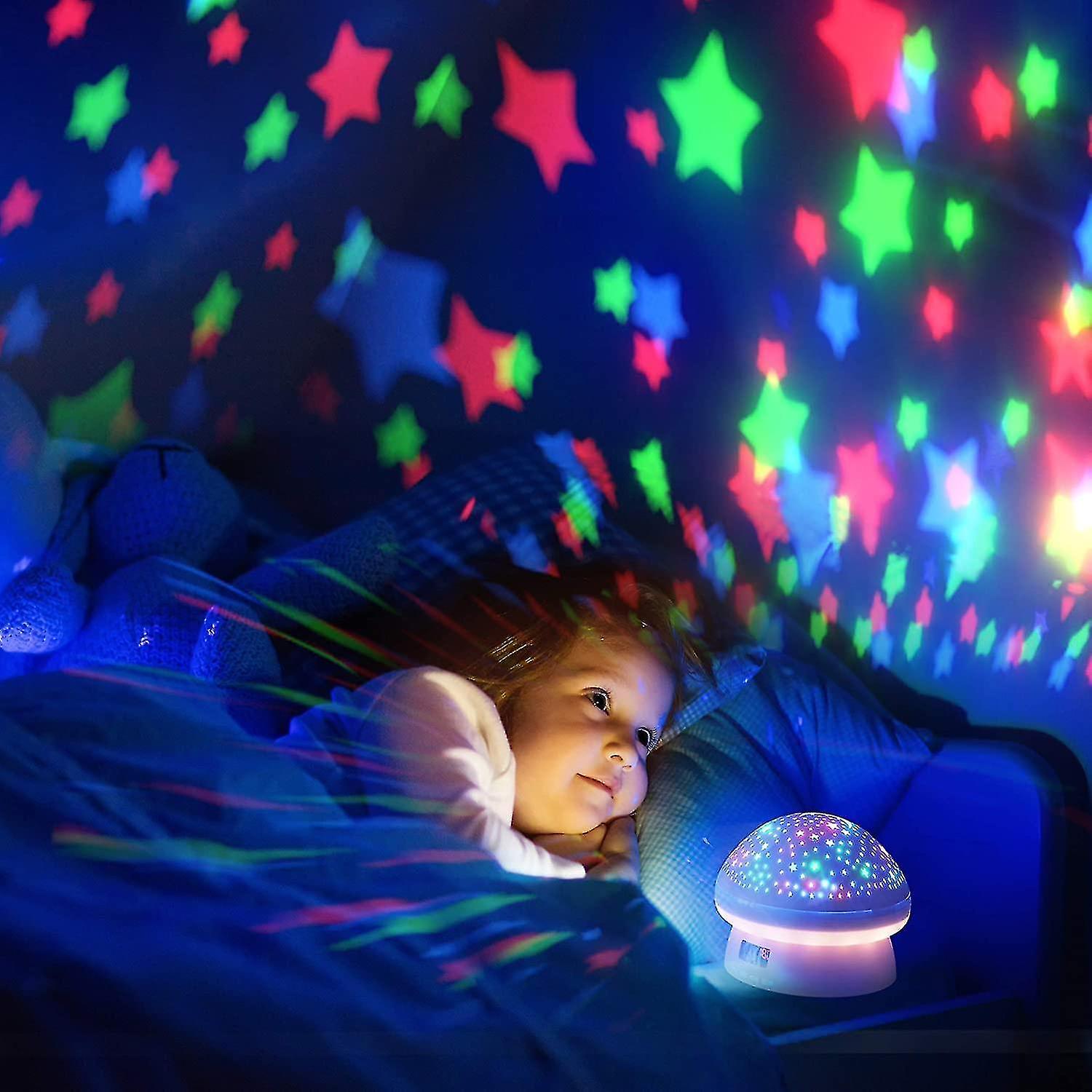 Baicccf Star Night Light Projector For Kids，baby Projector With Remote Control And Timer， 8 Color Op