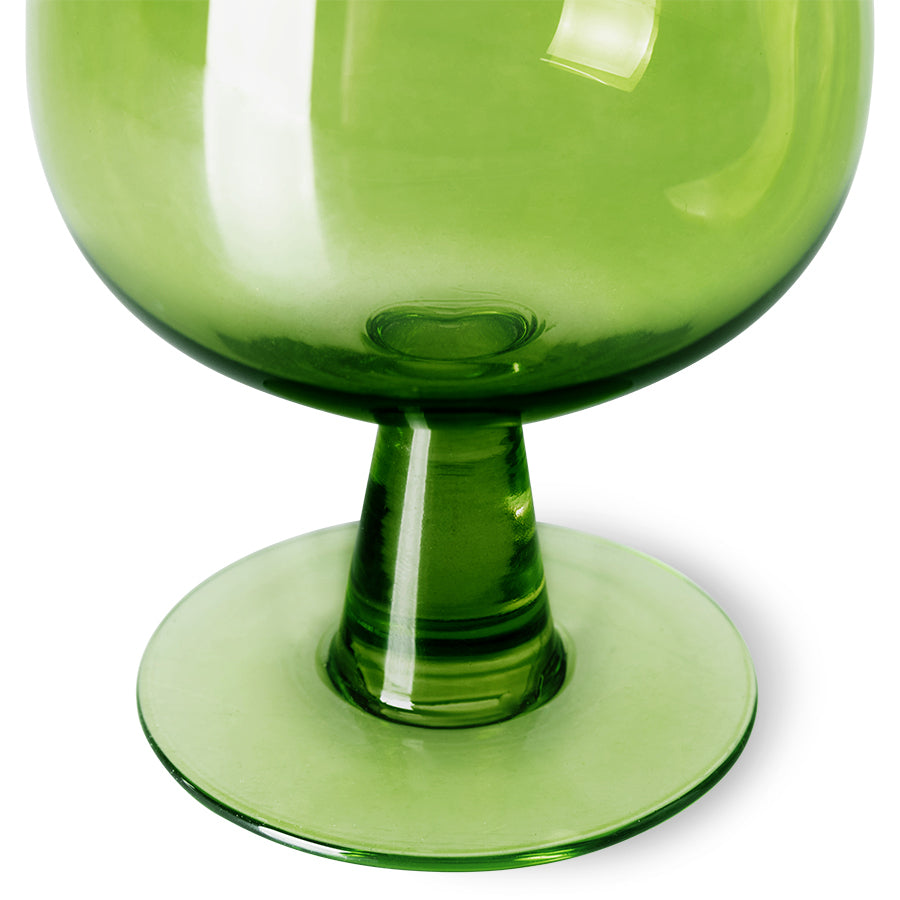 The Emeralds - Lime green wine glass low (set of 4)