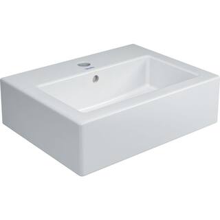 Duravit 17.75 in. Ceramic Retangular Vessel Sink in White 0704450000