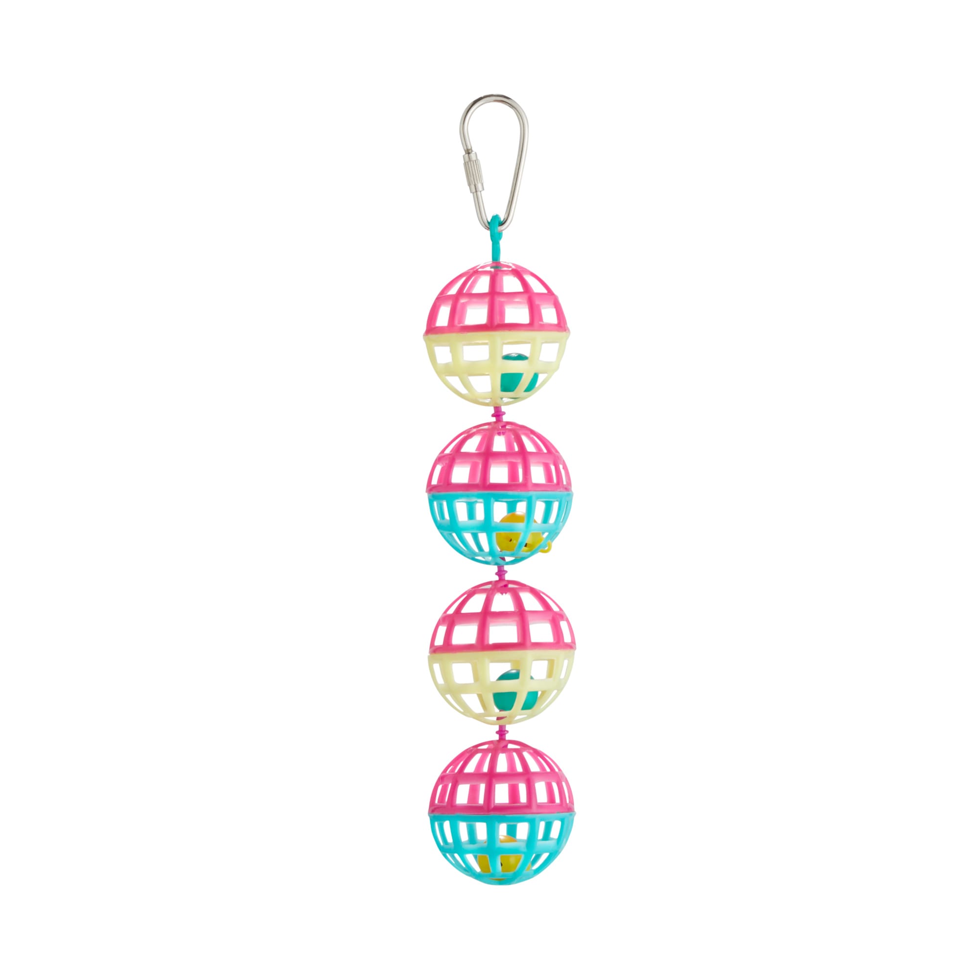 You  Me Jingle Lattice Balls Noisemaking Bird Toy， Small