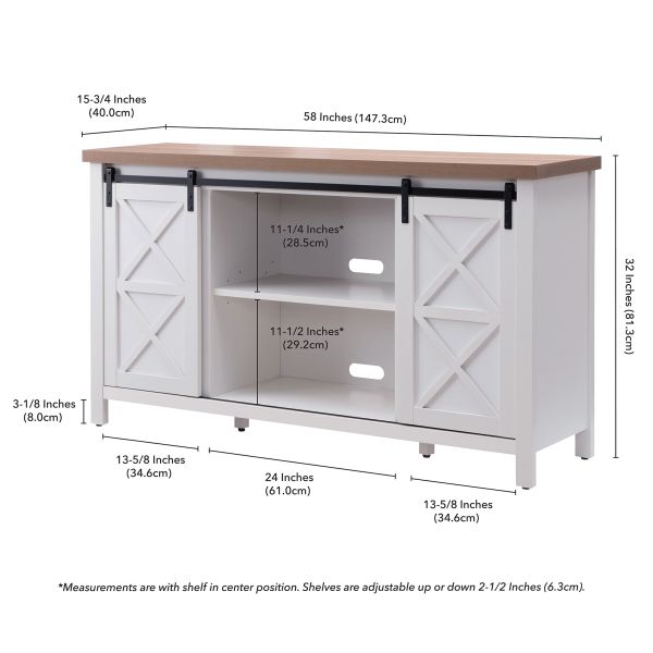 Elmwood Rectangular TV Stand for TV's up to 65