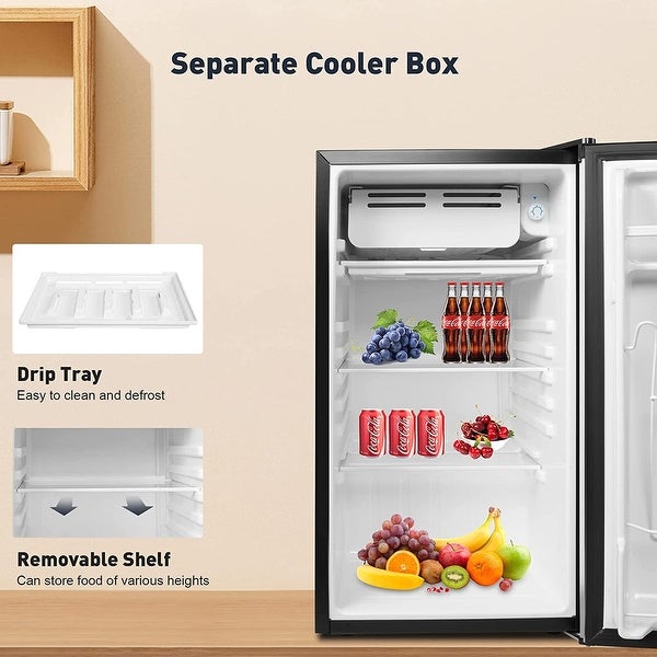 3.2 Cu.Ft. Mini Fridge Compact Refrigerator with Freezer for Home/Dorm/Office - 19.2''(L)×17.5''(W)×31.1''(H)