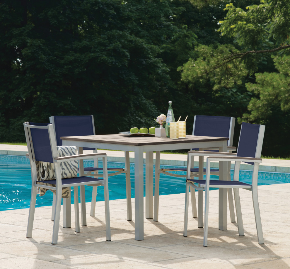 Paphos 39 quotSquare Dining Table   Contemporary   Outdoor Dining Tables   by Oxford Garden  Houzz