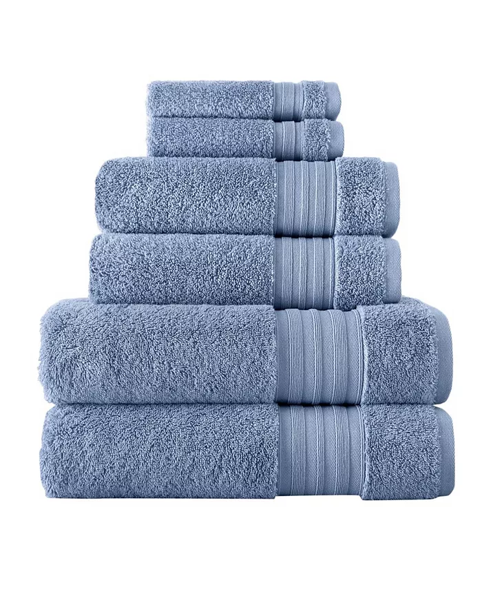 Laural Home Turkish Spa Collection 6-Pc Cotton Towel Set