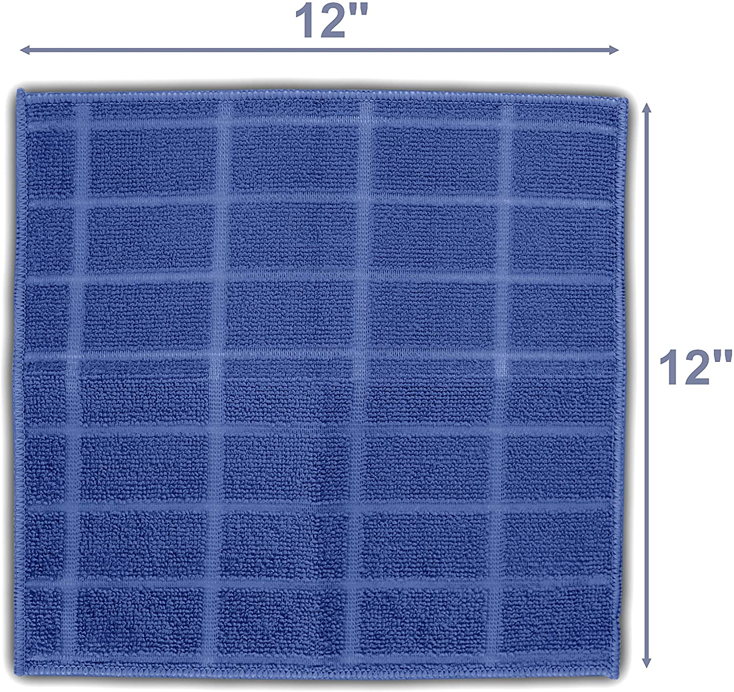 Dish Cloths for Washing Dishes Navy Blue Kitchen Cloths Cleaning Cloths 12 in x 12 in - 4 Pack