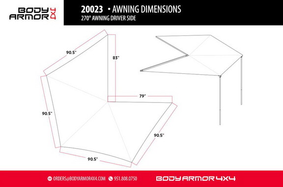 Body Armor 20023 Sky Ridge Awning