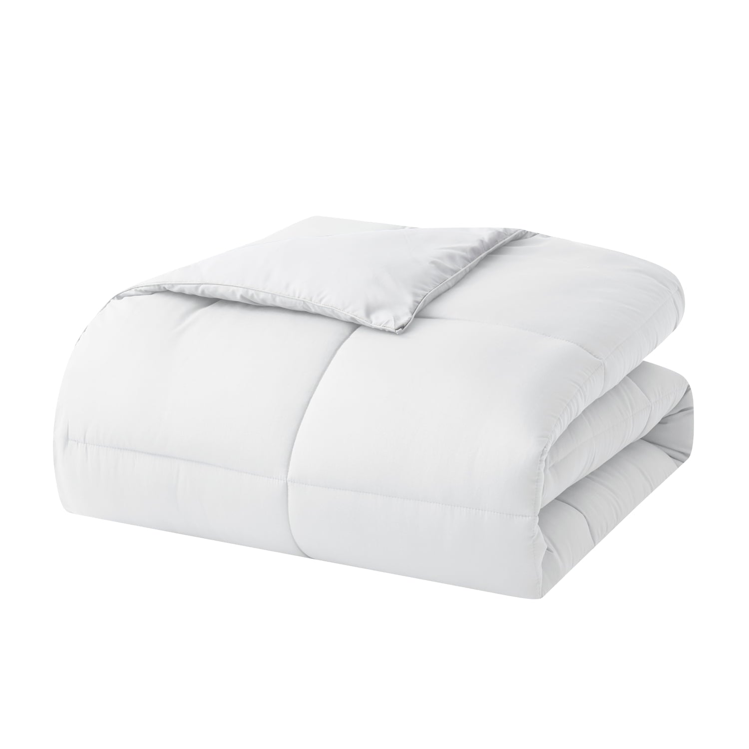 Nestl All Season Goose Down Alternative Comforter， Full/Queen， White， Ultra Soft， Quilted Duvet Insert