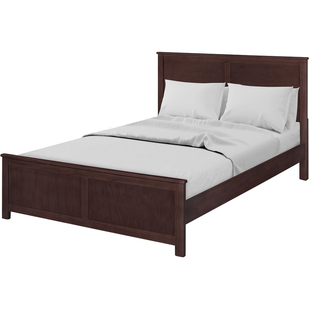 Winston Wooden Platform Bed with Paneled Headboard