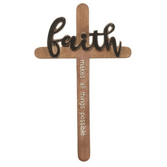 Dicksons WCR 183 Wall Cross Faith Resin 9.5In