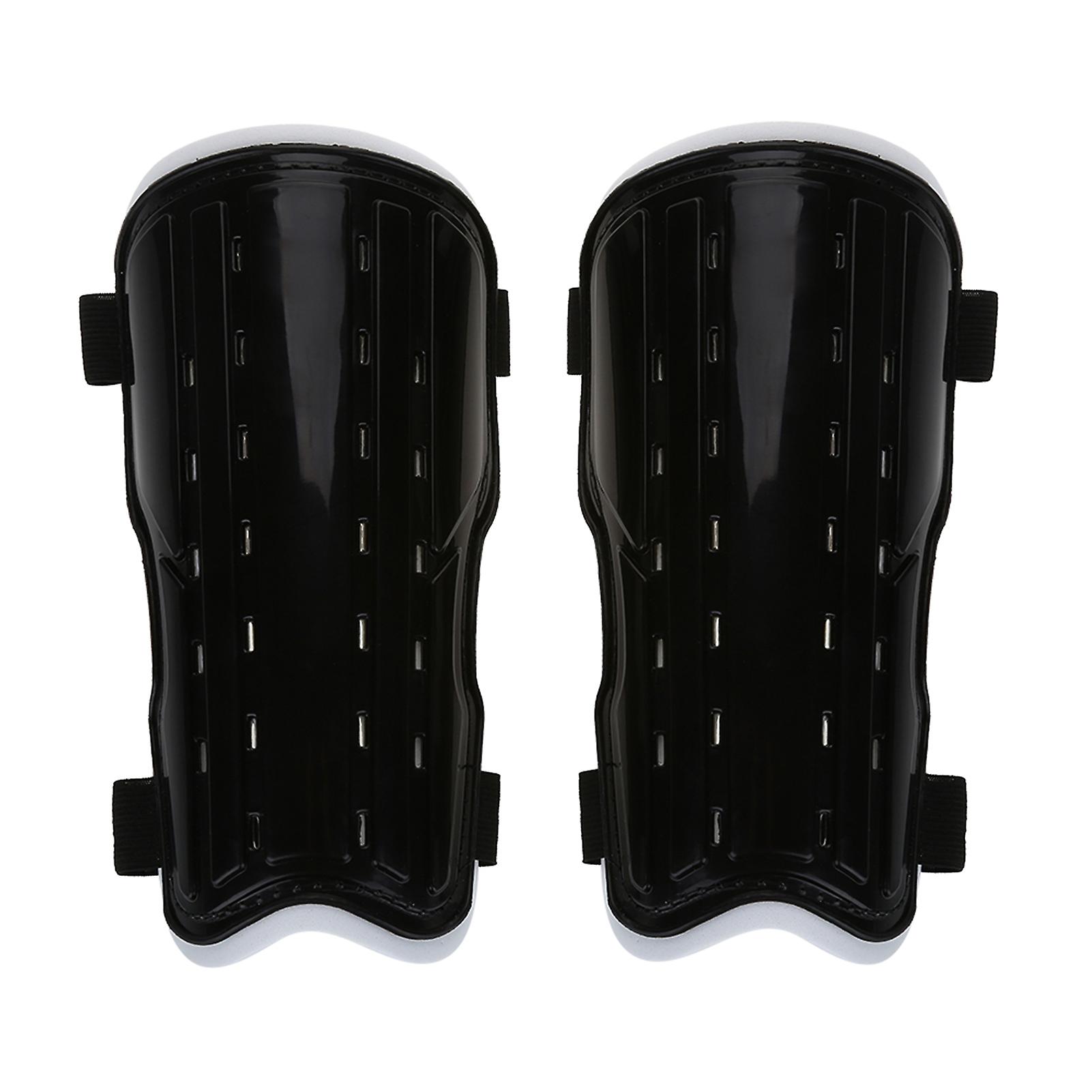 1pair Soccer Football Breathable Leg Shin Protective Guards Pad Board For Adults (black)