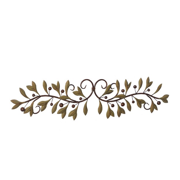 Traditional Metal Leaf Floral Wall Decor Olivia amp May