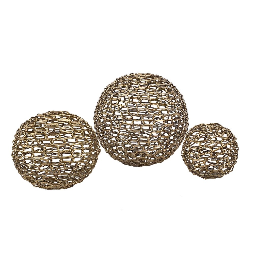 A B Home   Chain Deco Balls   Set of 3