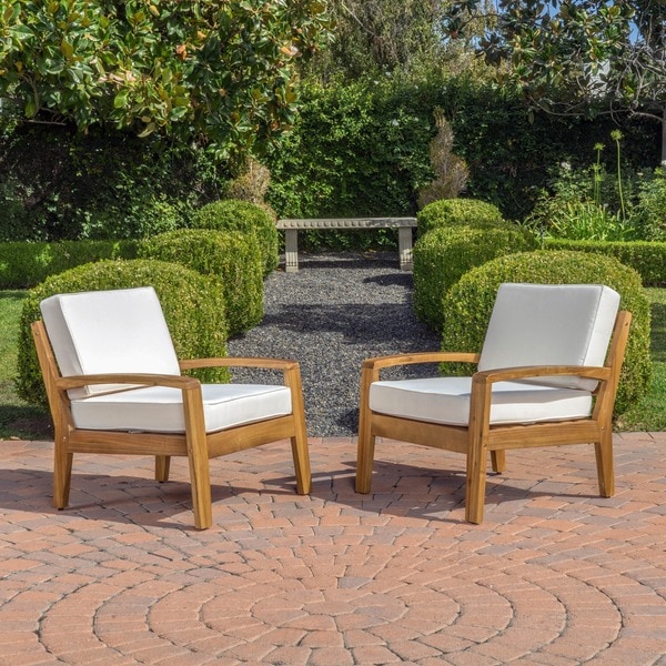 Grenada Outdoor Wood Club Chair (Set of 2) by Christopher Knight Home