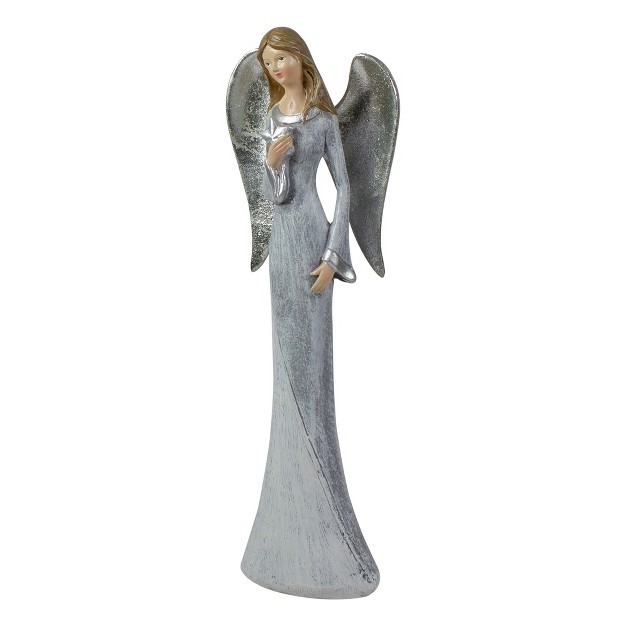 Gray And White Angel Figure Holding A Star