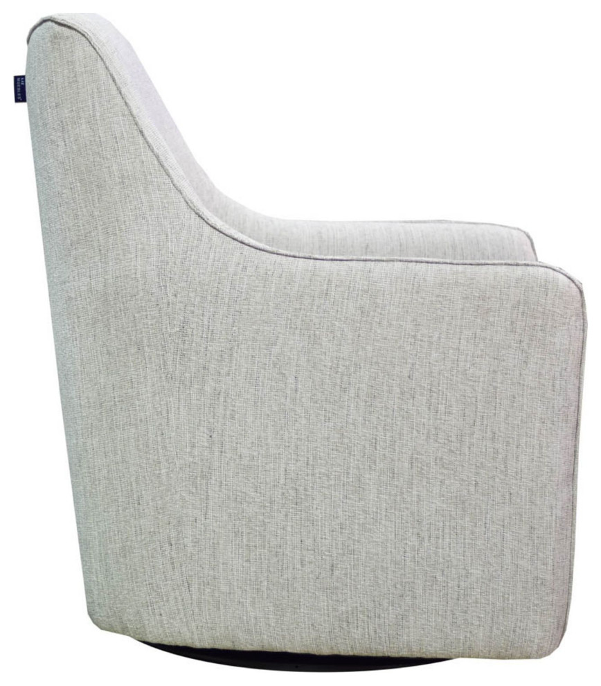 Kenneth Swivel Chair  Woven Linen   Transitional   Armchairs And Accent Chairs   by LH Imports  Houzz