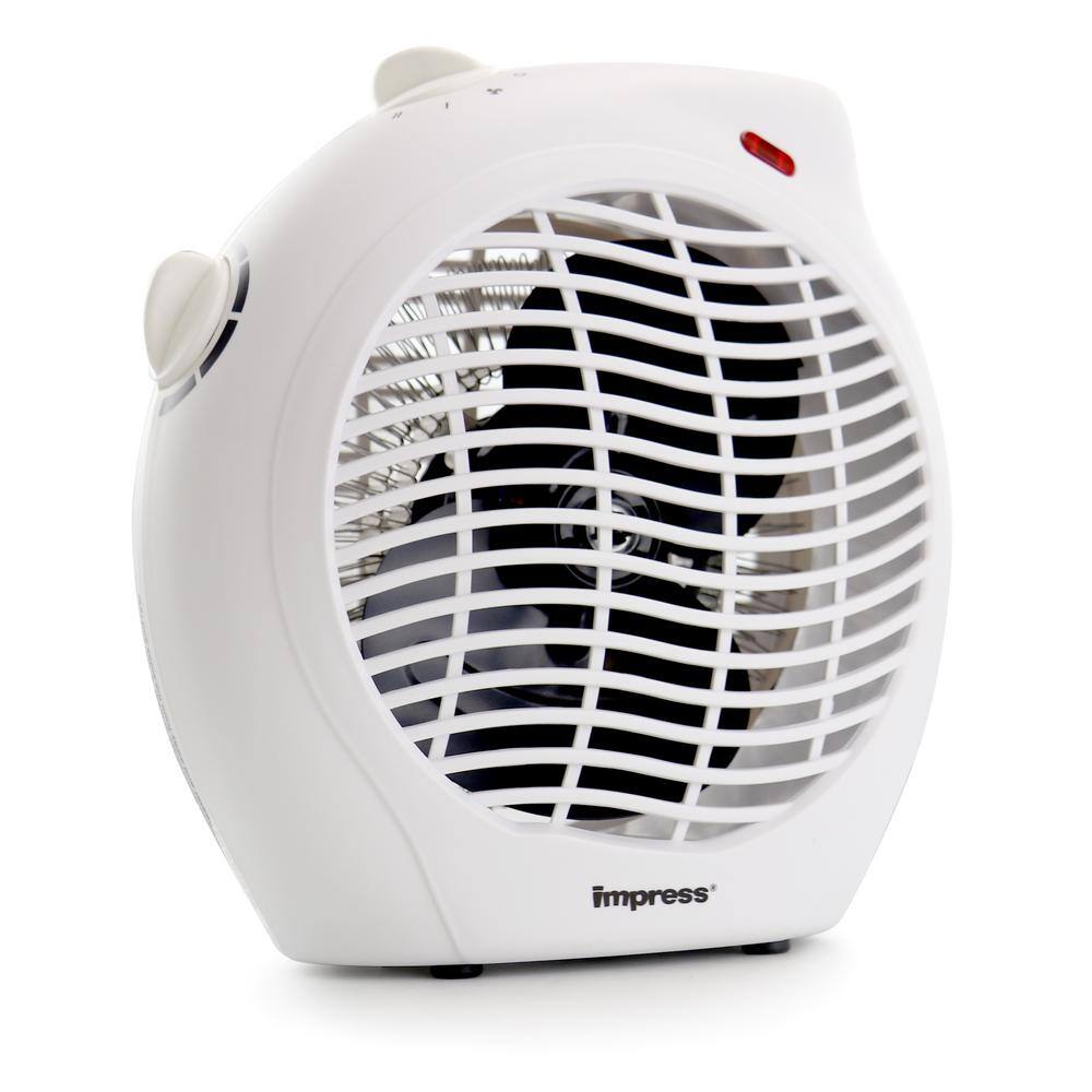 Impress Dual Setting 5115 BTU Electric Fan Heater with Adjustable Thermostat 98578954M