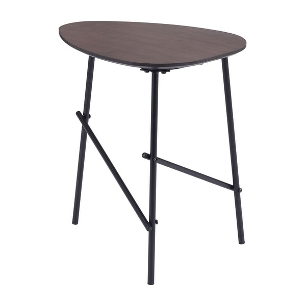 Ireland Side Table Dark Brown and Black