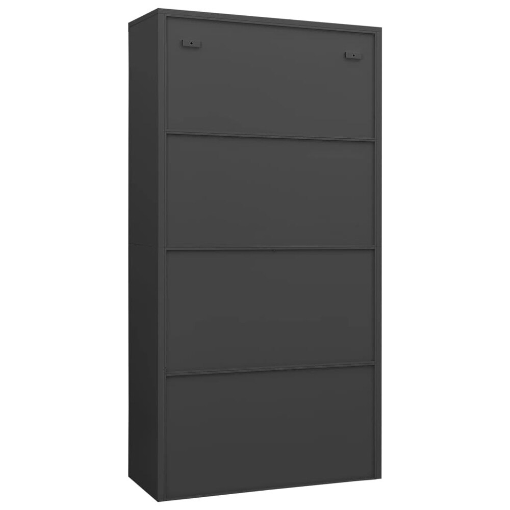 vidaXL Storage Cabinet with a Lock Storage Locker Storage Organizer Steel