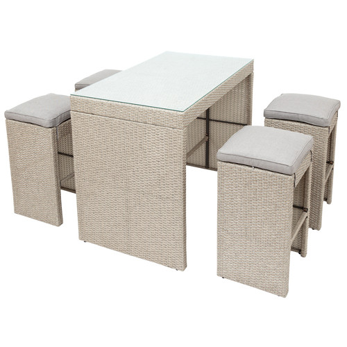 Topmax 5 Piece Rattan Outdoor Patio Furniture Set ...